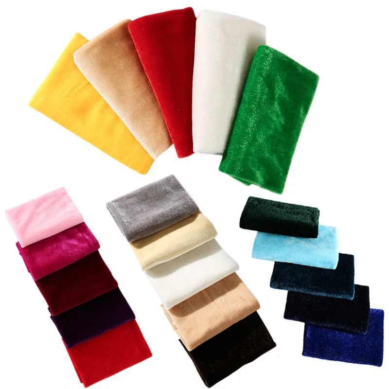 5 шт. 50x50 см однотонная бархатная ткань 100% хлопок для одежды Детское платье шляпа