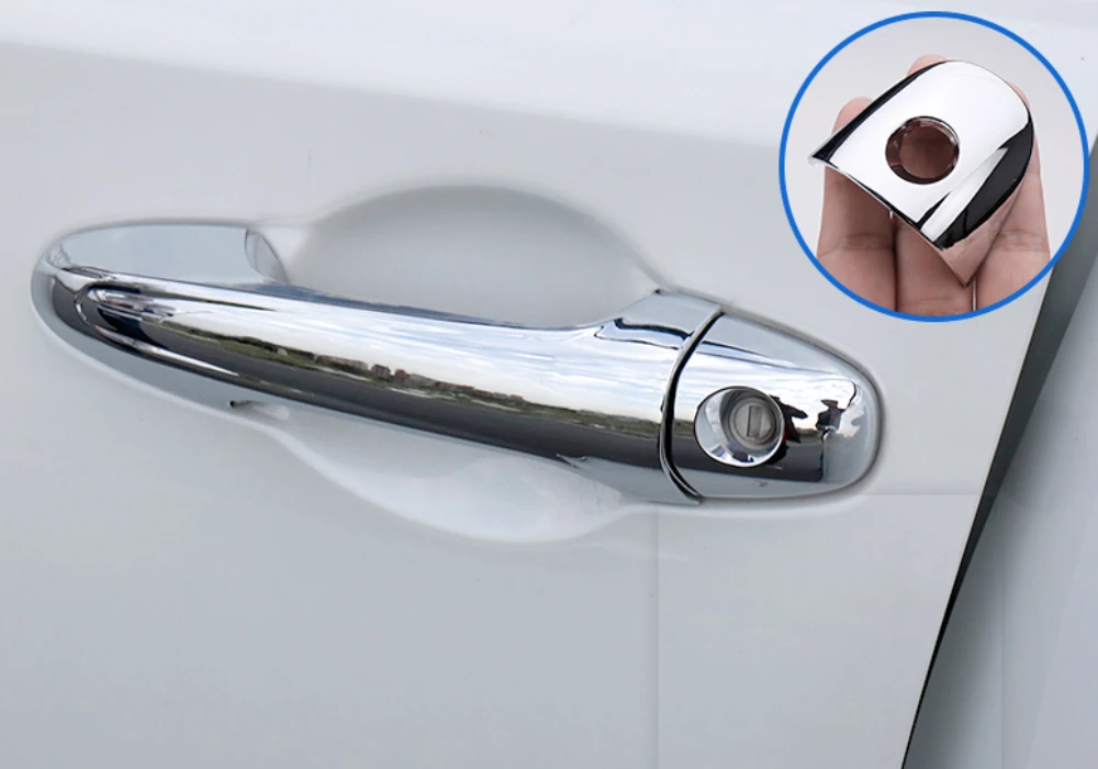 Хромированная накладка на дверную ручку автомобиля декоративная наклейка