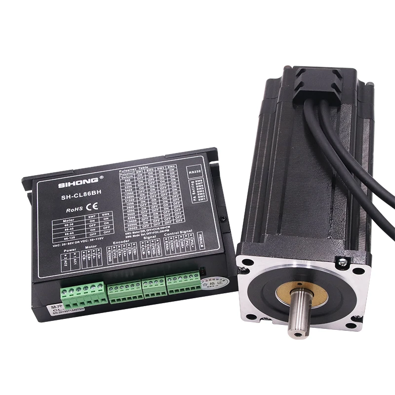 

China factory 12N.m Nema34 12nm 6A step servo closed loop stepper motor with driver for Milling Machine