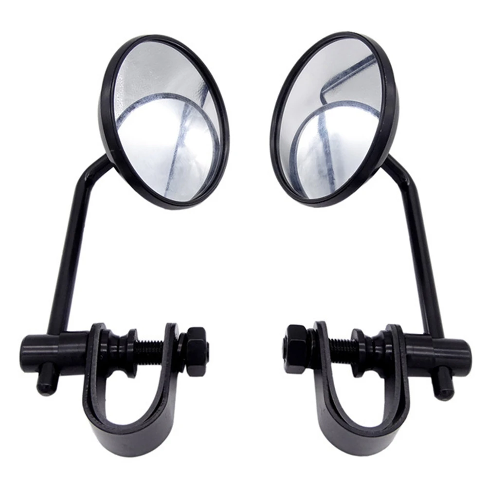 

1Pair 8mm Black Motorcycle Stainless Steel Back View Mirror Classic Retro Vintage Round Rearview Mirror Universal