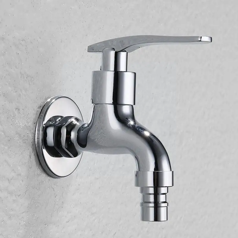 

Home Wall-mounted Washing Machine Faucet Hand Bathroom Faucet Steel Faucet Garden Toilet I5c4