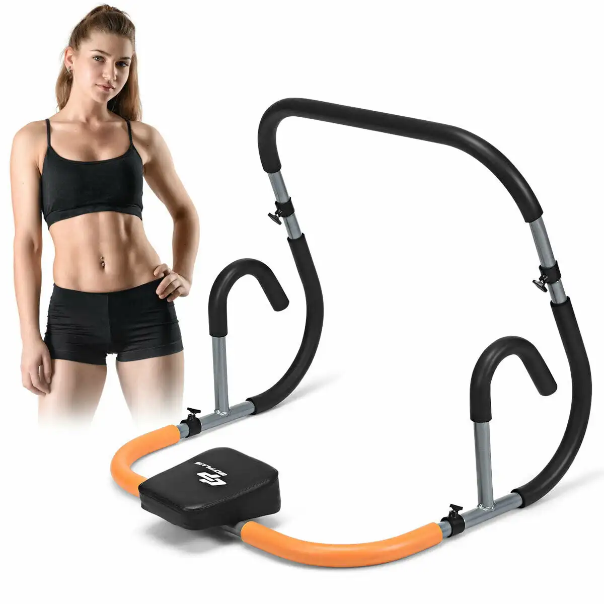 

Ab Fitness Crunch Abdominal Exercise Workout Machine for Glider Roller & Pushup