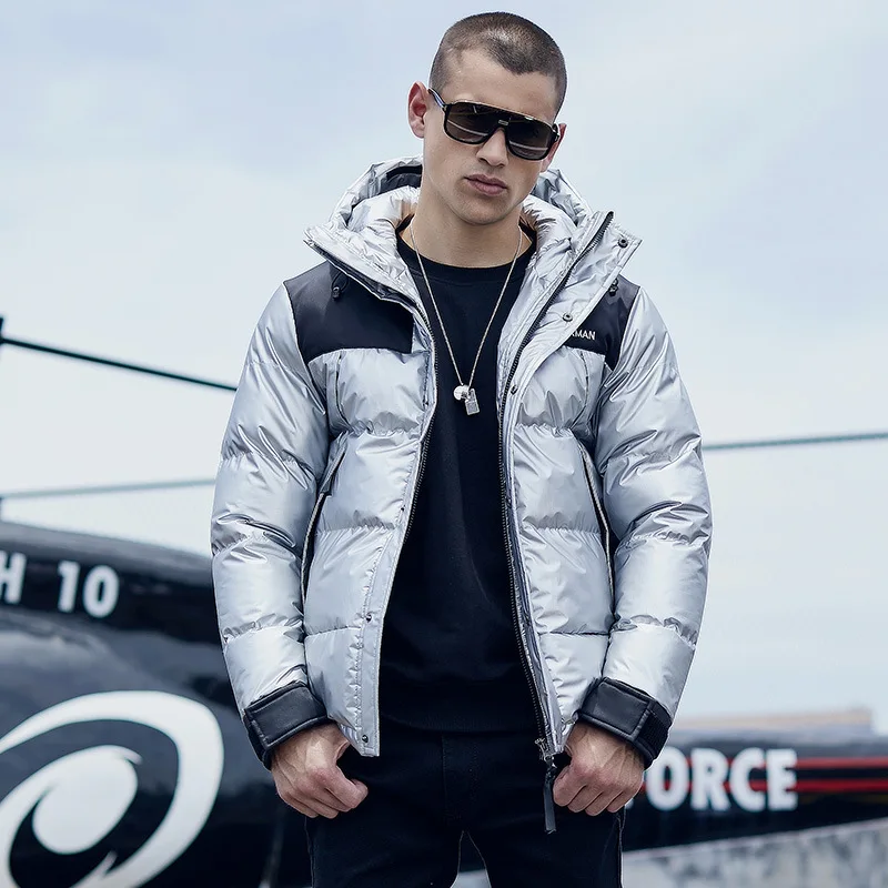 

Winter Down Jacket Autumn and Winter Men's Fashion Trend Hooded Cotton Padded Jacket Thickened Puffer Jacket High-quality Coats