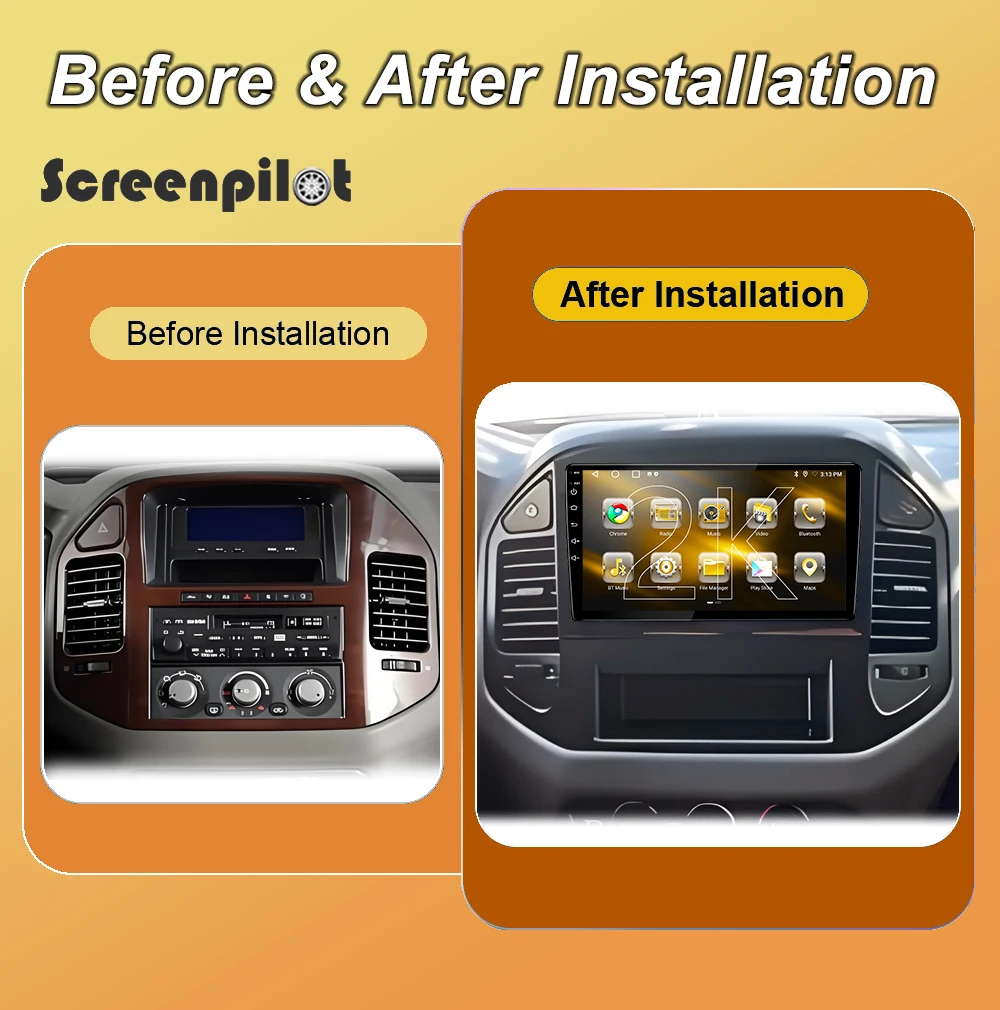 Фото Автомобильная магнитола Android 16 для Mitsubishi Pajero V60 V68 V73 1999 2000-2006, 2K QLED мультимедийный плеер с GPS, Carplay и Android Auto. №2