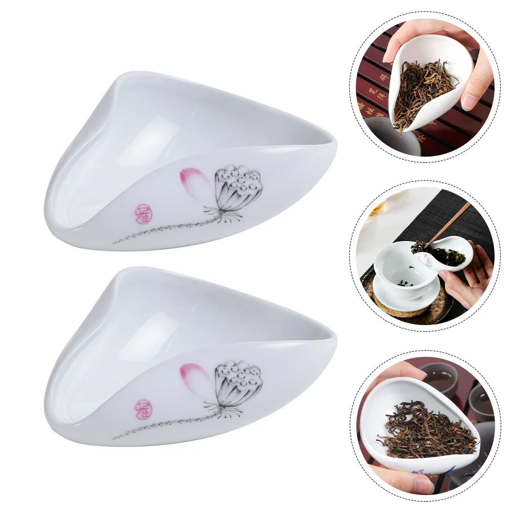 

2Pcs Creative Ceramic Tea Scoop Practical Tea Spoon Exquisite Teaspoon