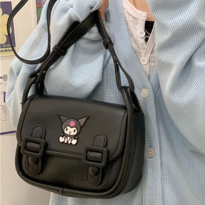 

Kawaii Sanrio Kuromi Cambridge Bag Net Red with The Handbag All-match Underarm Shoulder Bag Japan and South Korea for Girl Gift