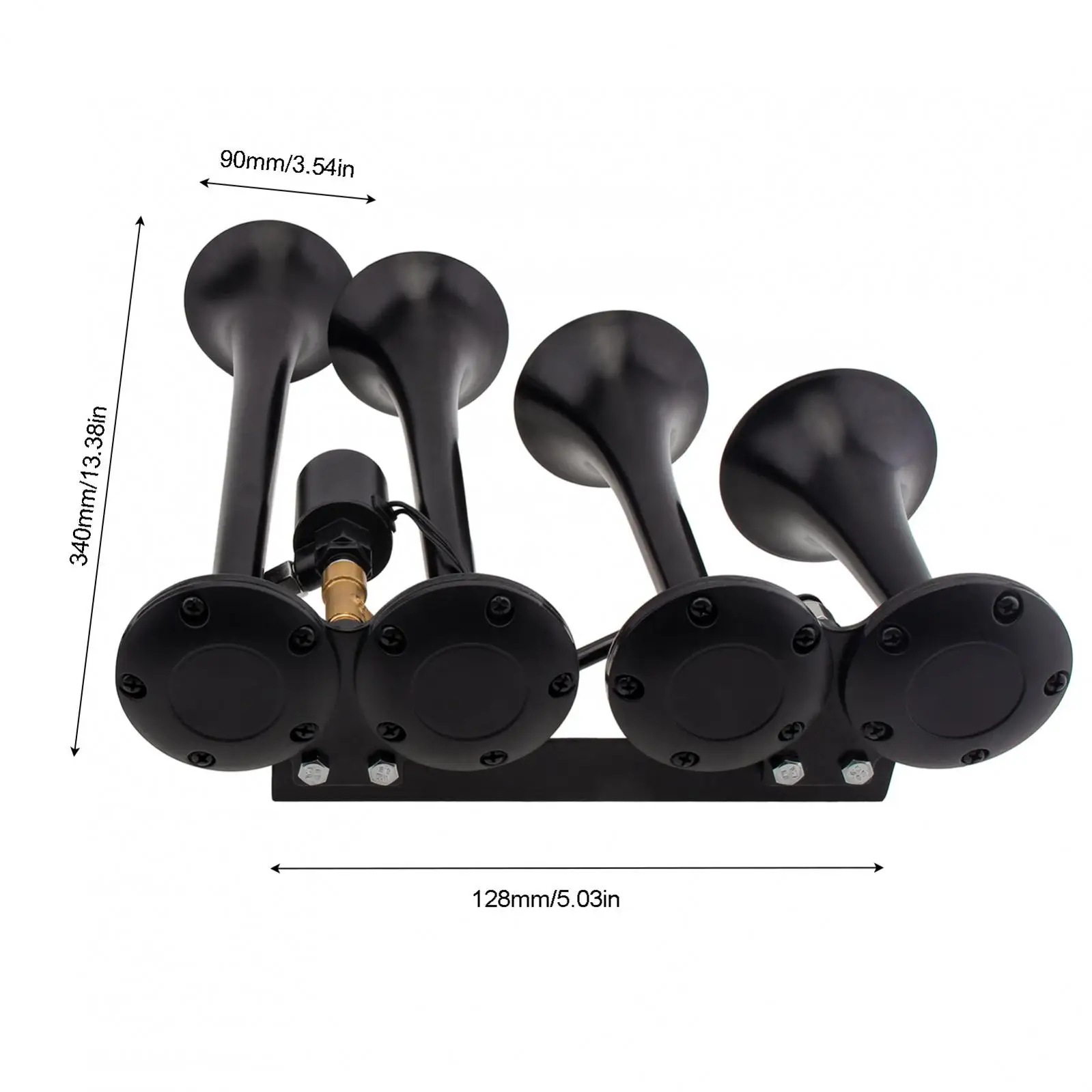 12 В 4 трубы 185 дБ супер громкий автомобильный электрический звуковой сигнал