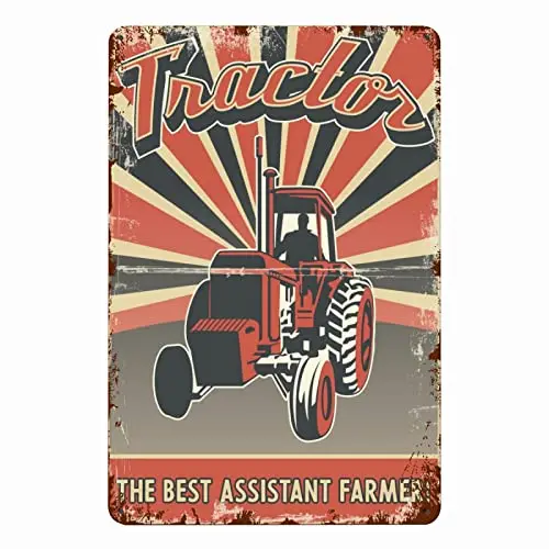 

UJM Farm Fresh Metal Signs Vintage Farmhouse Wall Decor for Home Kitchen Patio Room Retro Tin Poster Plaque 12"x8" In wall decor