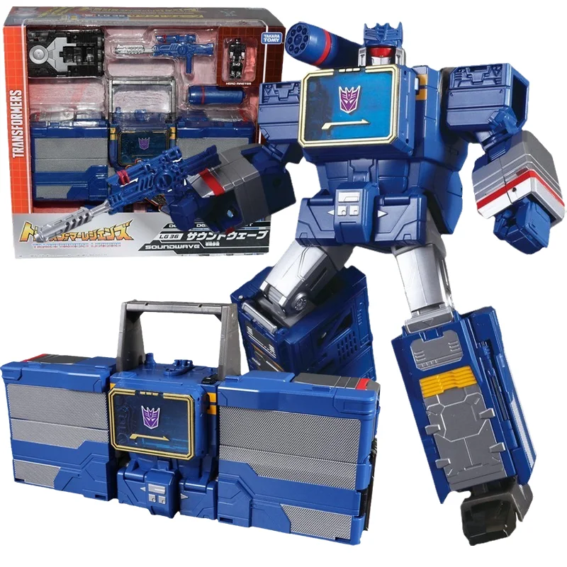 

Takara Tomy Genuine Transformers Toys LG36 Soundwave Anime Action Figure Deformation Robot Toys For Boys Children Christmas Gift