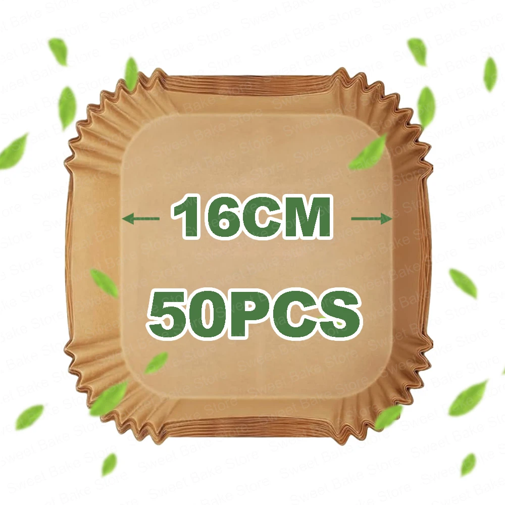 

Одноразовые бумажные вкладыши для квадратной фритюрницы 16 см для Ninja Double Stack XL SL300UK, антипригарная бумага для выпечки для фритюрницы объемом 3,8–4,5 л