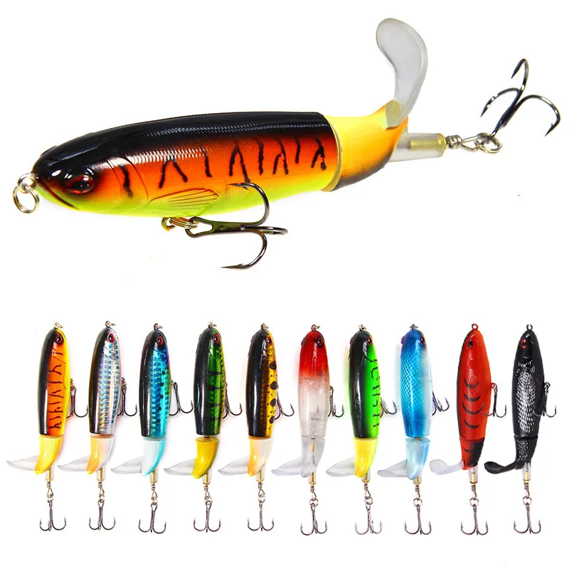 1PCS Propeller Tractor Fishing Lure  13g  15g 35g Three Grams Gloating Pencil Wave Climbing Bait Fishing Gear Products