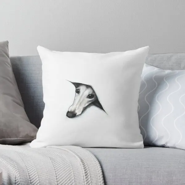 

Peeping Whippet Printing Throw Pillow Cover Throw Hotel Soft Comfort Bed Fashion Fashion Square Case Home Pillows not include