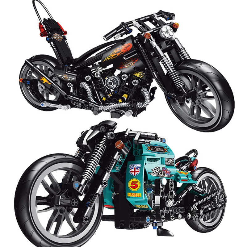 

Compatible City Creative Scooter Motorcycle Technician DIY Motorbike Building Blocks Bricks Educational Toys for Children Gift
