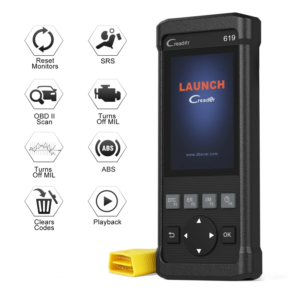 Launch X431 CR619 OBD2 сканер ABS SRS подушка безопасности диагностические инструменты для