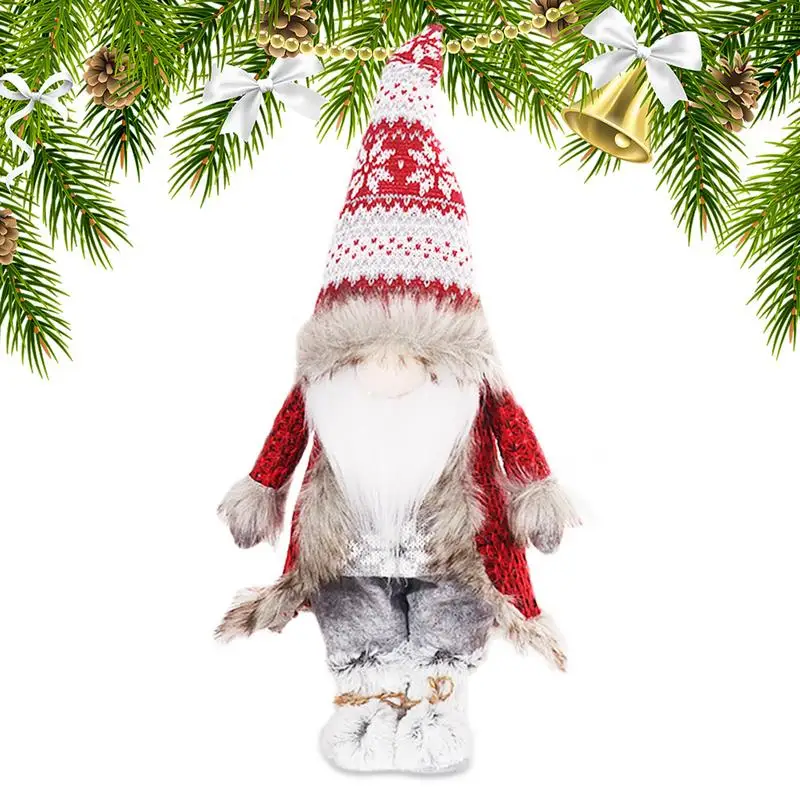 

Christmas Standing Santa Claus Plush Doll Christmas Standing Santa Figure Decorations Traditional Standing Santa Doll