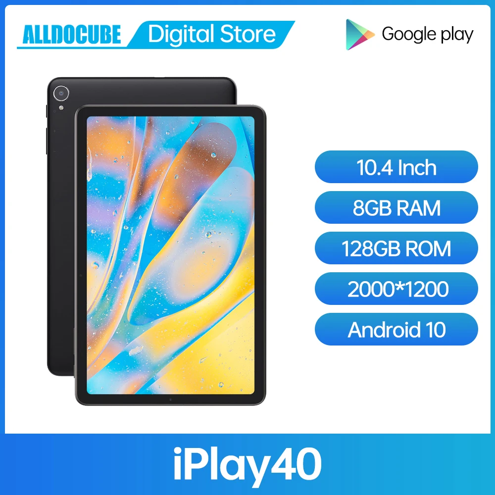 ALLDOCUBE iPlay40 10.4 inch 2K FHD 2000*1200 8GB RAM 128GB ROM Android 10  T618 CPU LTE phonecall 5G WiFi iPlay 40 Tab