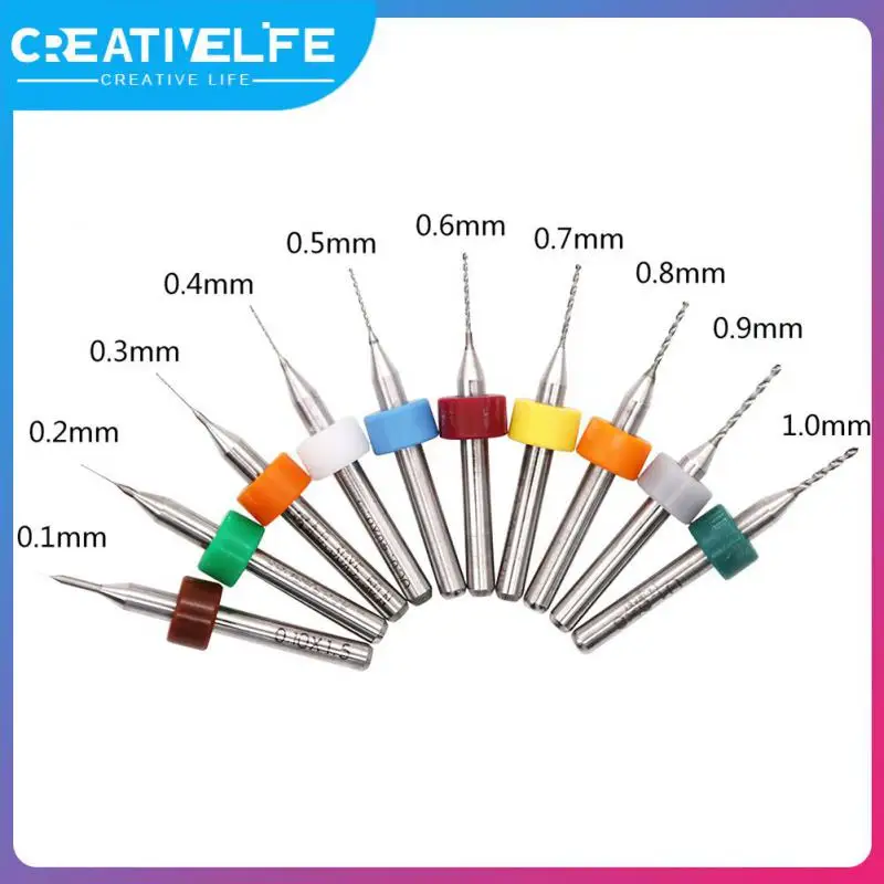 

Cnc Engraving Micro Silver Alloy Tungsten Steel 10pcs/set Carbide Pcb Drill Bit Micro Drill Bits