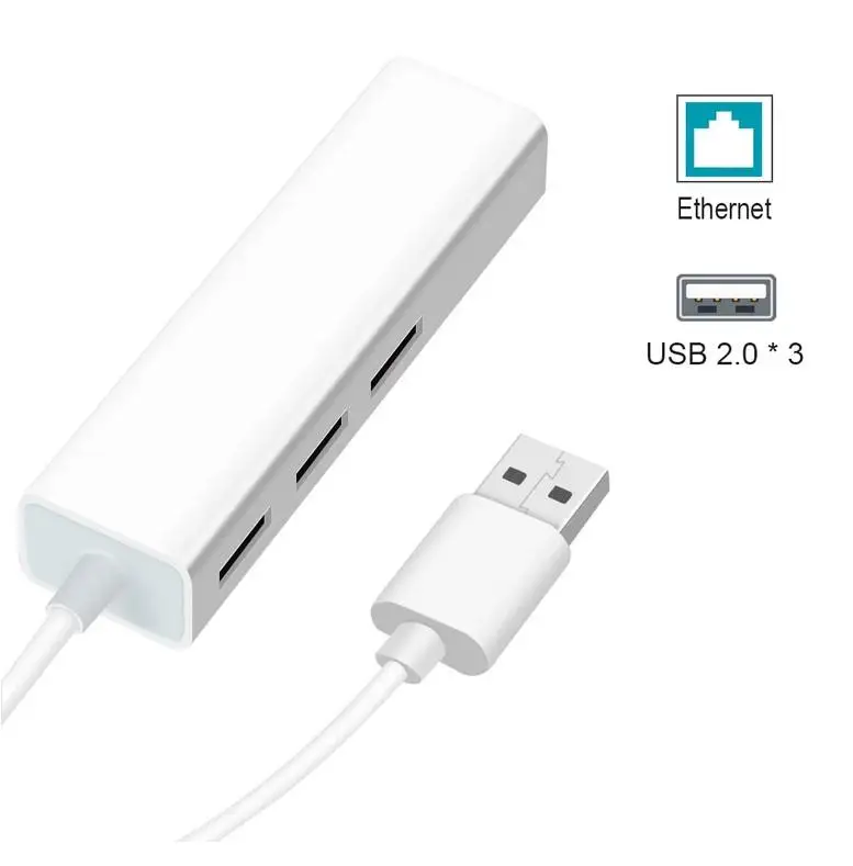 3 Usb-порта док-станция сетевая карта памяти от Usb к кабелю адаптера Ethernet |