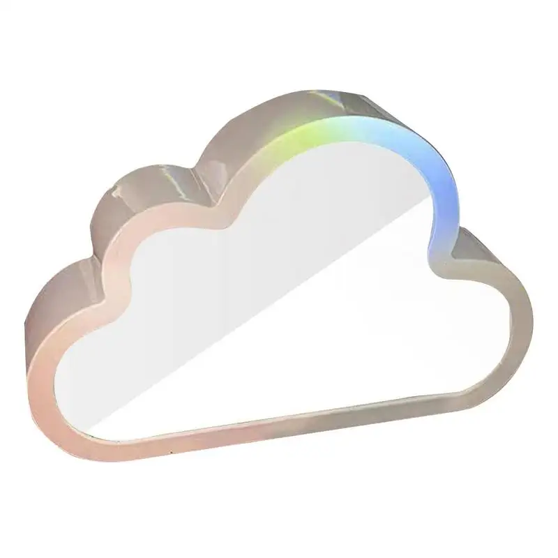 

Handmade DIY Cloud Tulip Mirror Small Night Light Girl Living Room Desktop Decoration Birthday Gift Home Decoration