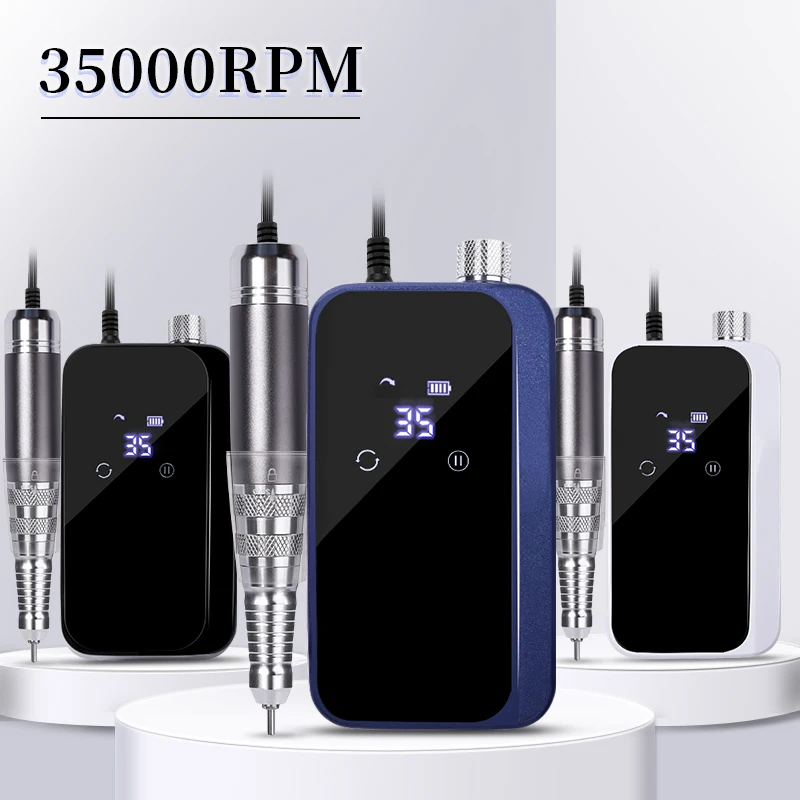 

Nail Drill Professional Lathe Machine Mill For Manicure Electric Nails Sander Nails Polisher Cutter File 35000rpm Gel Motor