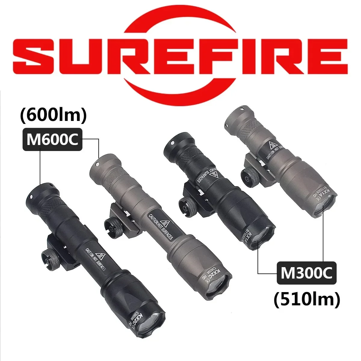 Тактический SureFire LOGO M600C M600 M600V M300 M300V Scout Light Страйкбольный фонарик для оружия