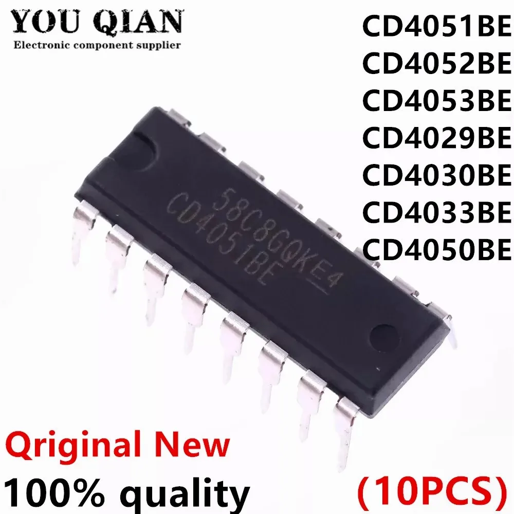 

10 шт. CD4051BE CD4051 DIP-16 CD4029BE CD4030BE CD4033BE CD4050BE CD4052BE CD4053BE CD4029 CD4030 CD4033 CD4050 CD4052 CD4053