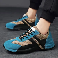 mens cover bottom chunky sneakers fashion leather mesh breathable increased internal platform shoes mixed colors casual shoes