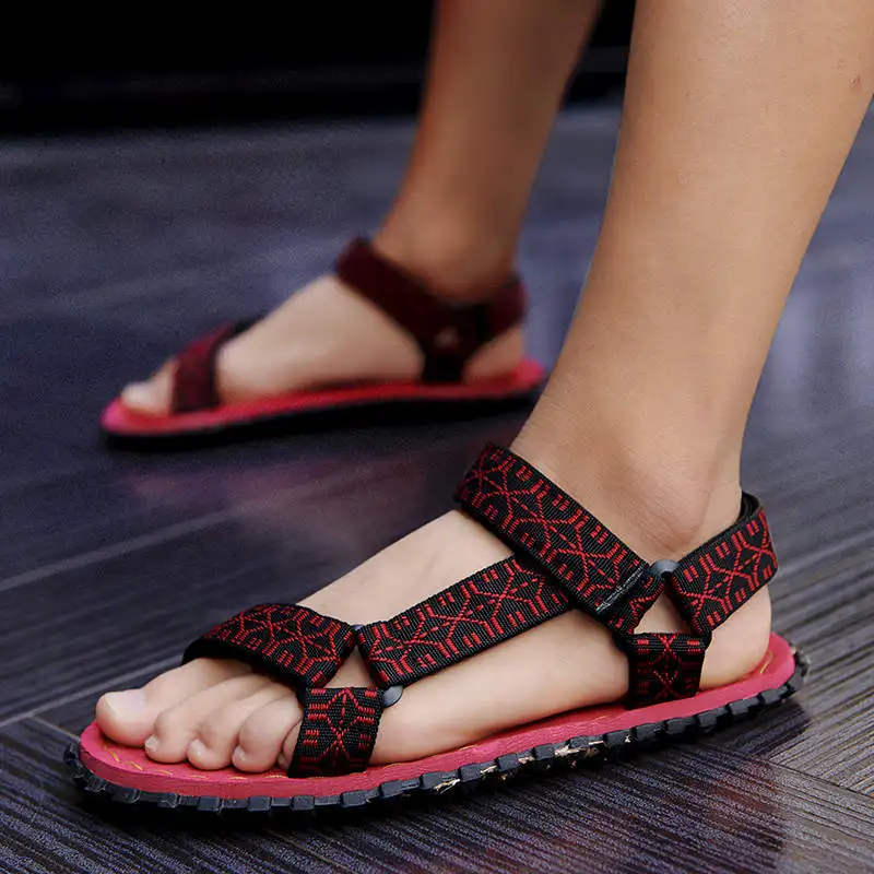 

Slippers Men Denim Rubber Shoes No Laces Male Sneakers Not Leather Casual Summer Sandal Autumn Footwear Tennis Height Increases
