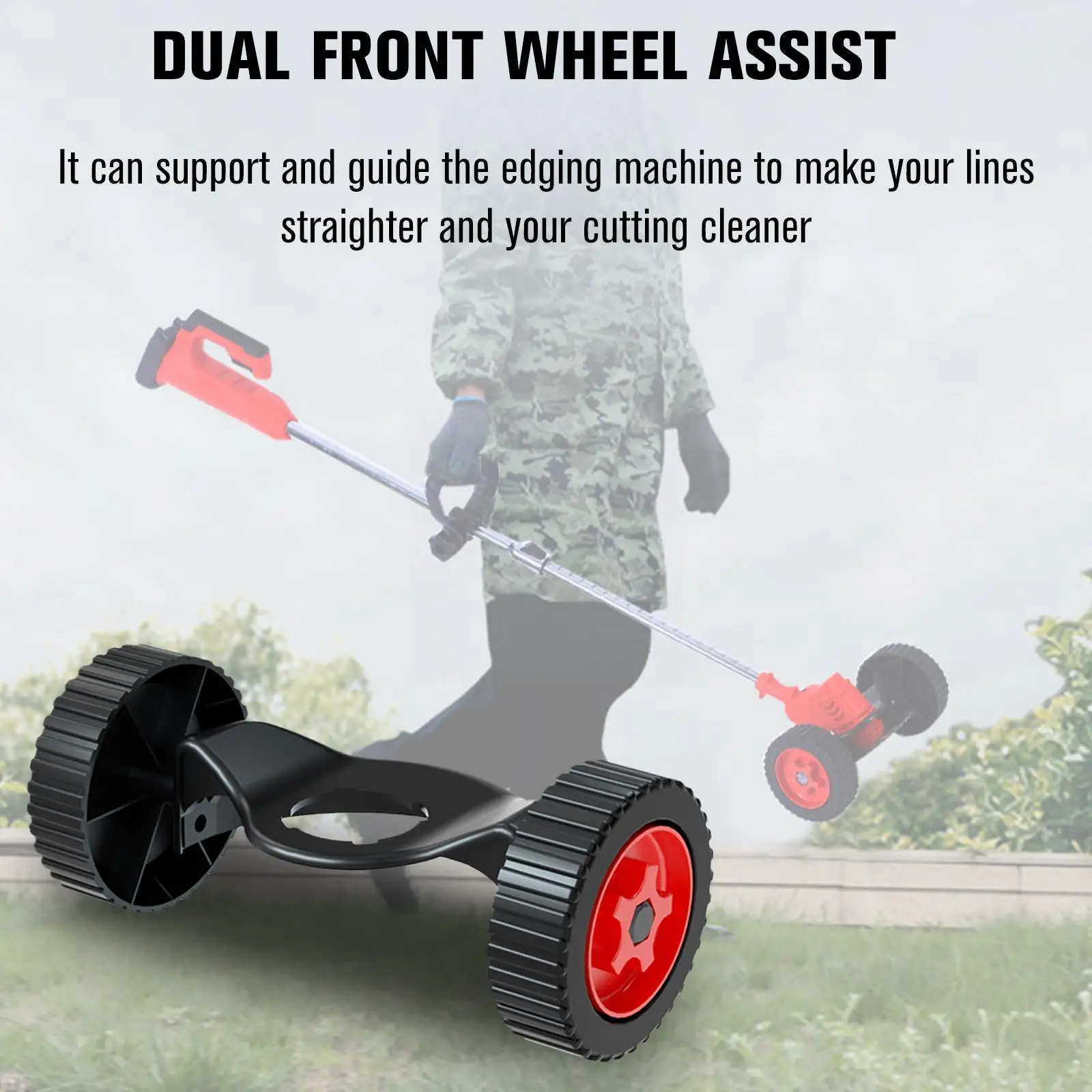Grass Trimmer Rolling Wheel Electric Rolling Wheel Mower Dropship Garden Comfortable String Cutter Lawn Guider Tool Accesso Z0r0