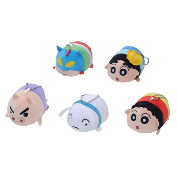 

Crayon Shin-chan Plush Toy Cute Soft Stuffed Pendant Bag Decoration BURIBURI ZAEMON Shiro Stuffed Toy Keychain for Child Gift