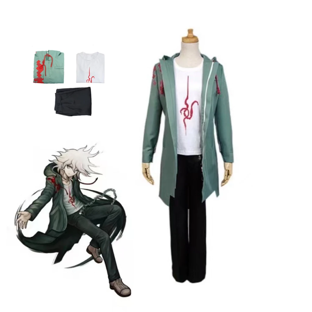 

Костюм для косплея из мультфильма «данганронпа 2», жакет, пальто, толстовка, штаны, Аниме обувь, рубашка, костюм на Хэллоуин для женщин и мужч...