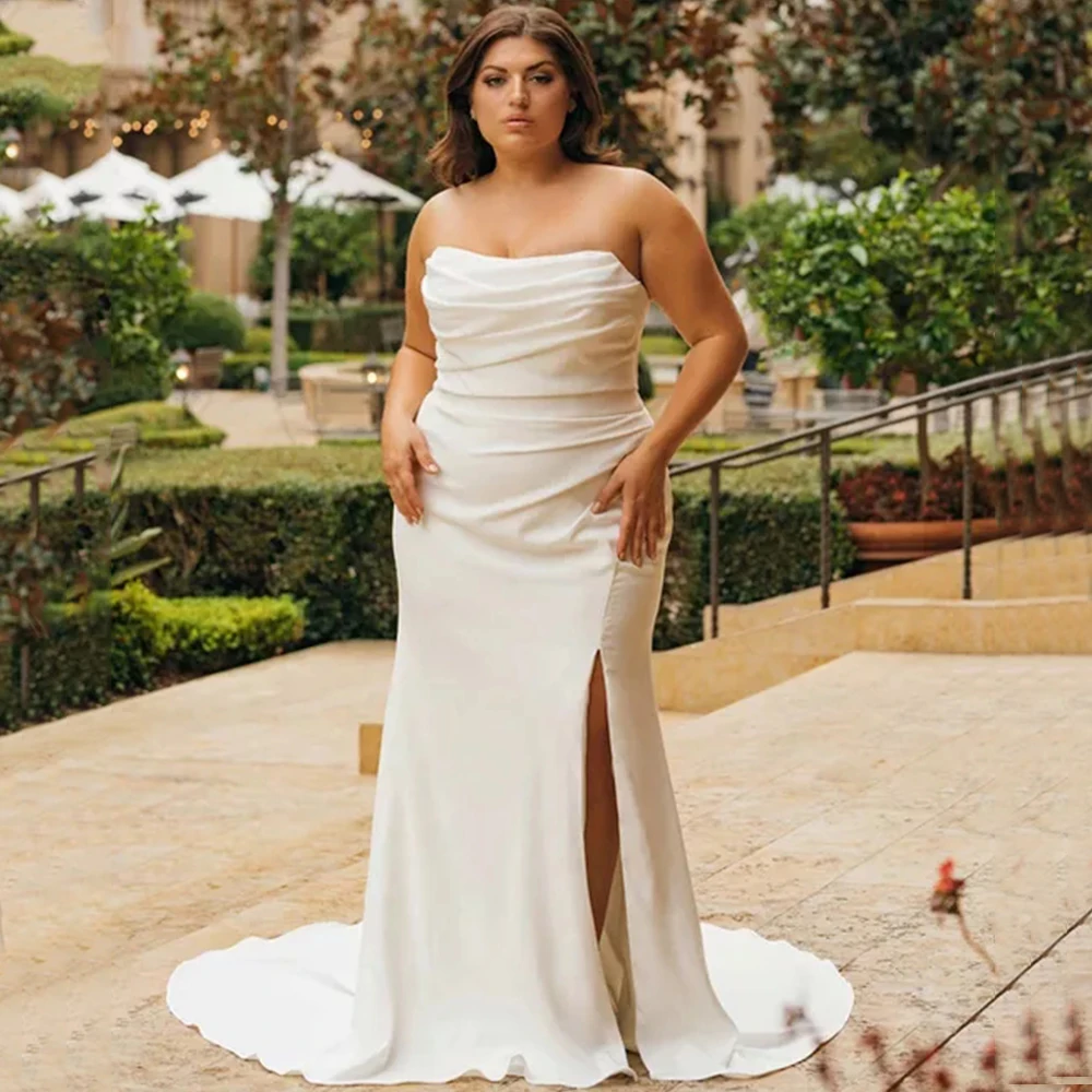 Платье Свадебное простое без бретелек