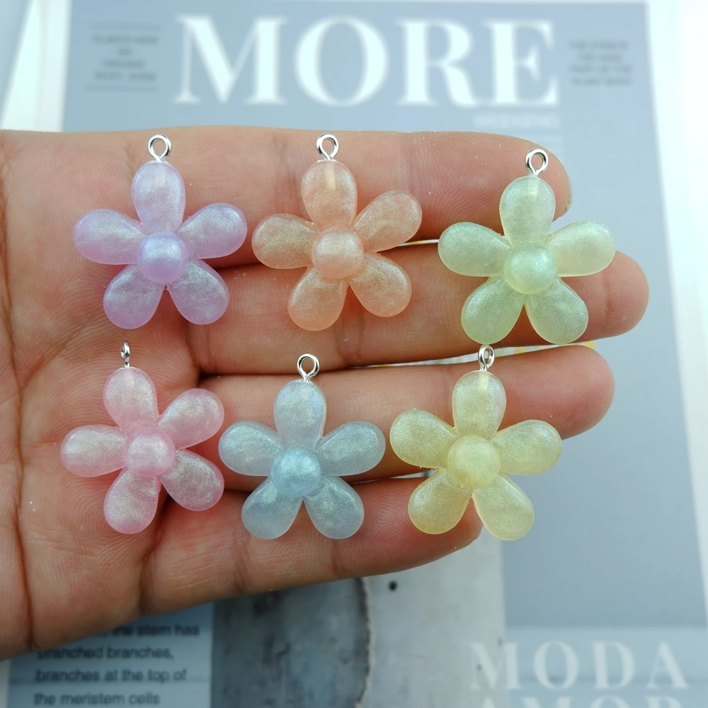 Оптовая продажа цветок полимерная серьга подвески для сережек браслетов