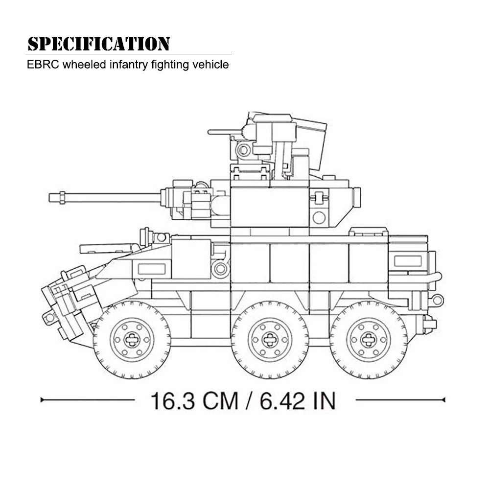 Военный немецкий строительный блок BZDA строительные блоки ЕБР на колесах пехота