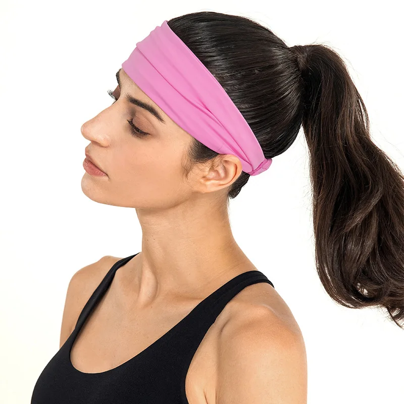 Sports Hair Band Women's Anti Sweat Headband Sweat Absorbing and Guiding Headband, Yoga, Running, Fitness, Wide Hair Band