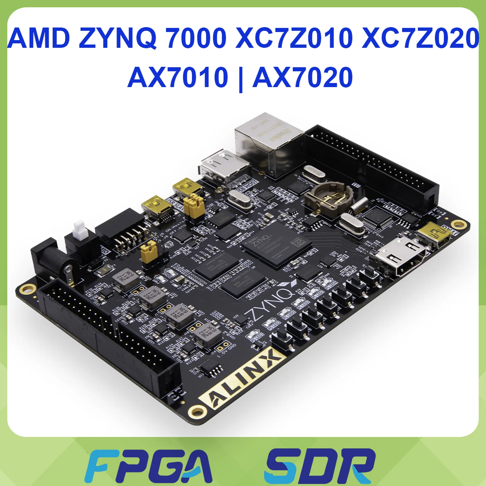 Фото Плата разработки FPGA ALINX AX7010 AX7020 на базе процессоров AMD ZYNQ 7000 SoC XC7Z010 XC7Z020 №1
