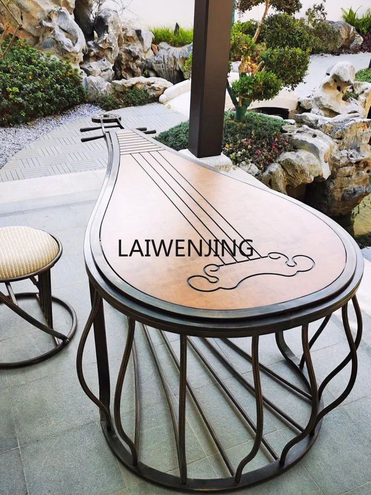 MJY чайный столик из массива дерева pipa кованого железа ретро антикварный стул