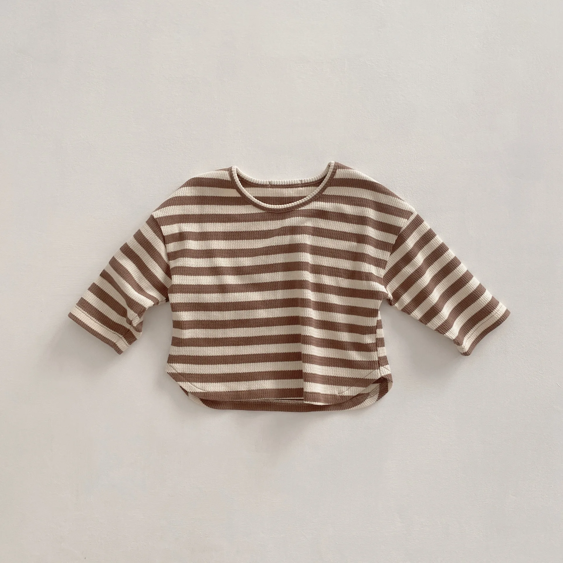 

Toddler Baby Long Sleeve Tops Infant Girls Striped T Shirts Kids Boys Tees Cotton Clothes