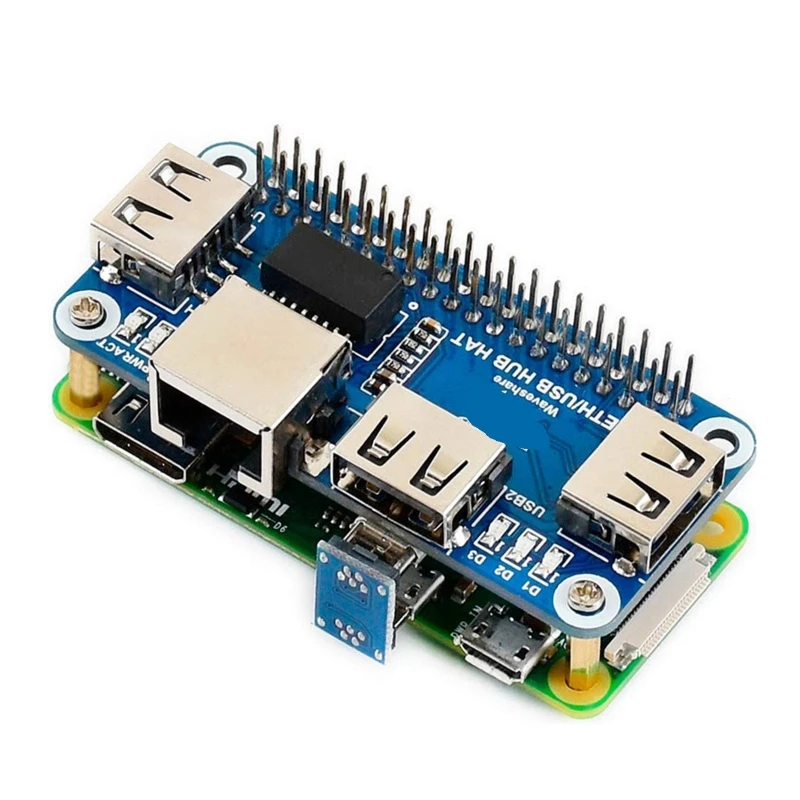 Плата расширения от USB к порту Ethernet RJ45 3usb-хаб HAT для Raspberry Pi 4 Model B 3B + Zero W WH 1 3 |