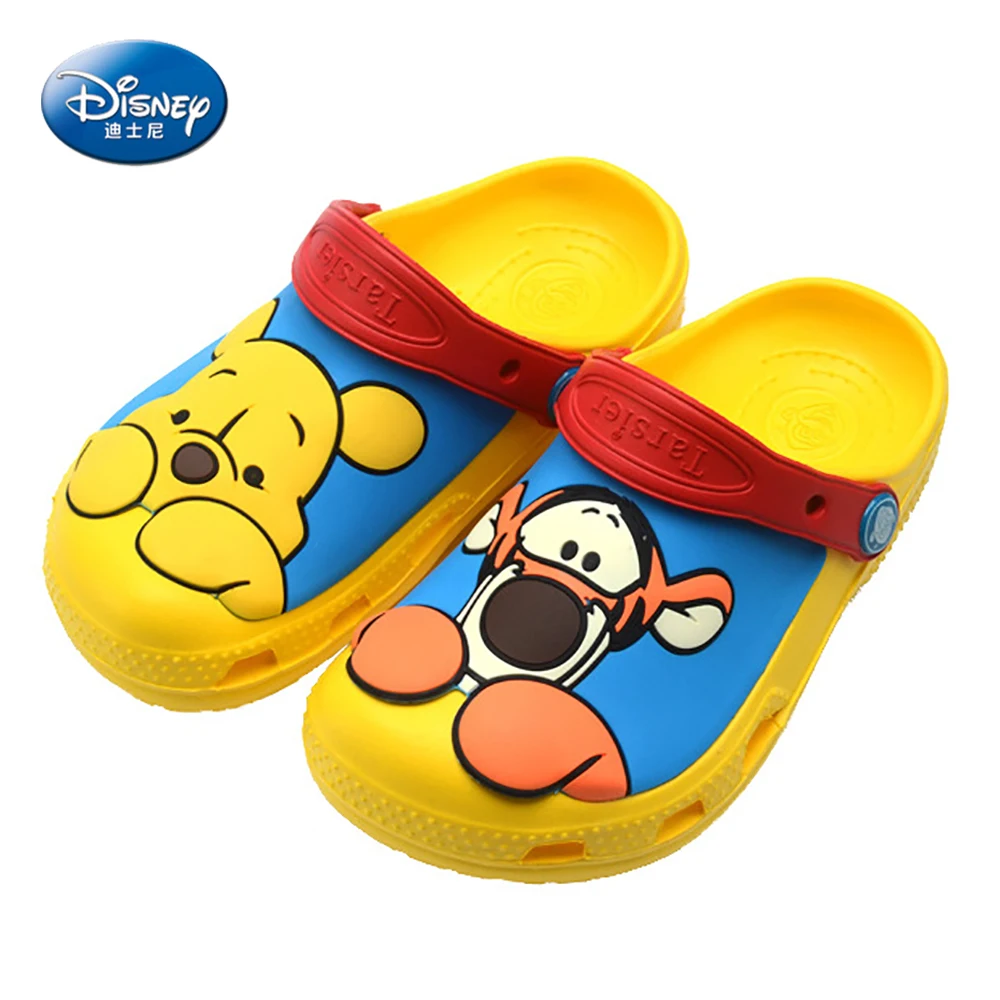 

Disney Children's Fashion Asymmetrical Sandals For Summer Girls Colourful Winnie The Pooh Print Slippers Kids Light Casual Shoes