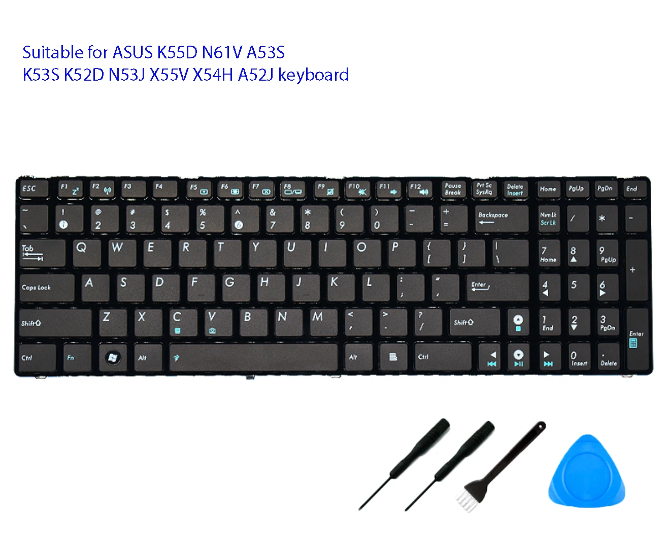 

Подходит для клавиатуры ASUS K55D N61V A53S K53S K52D N53J X55V X54H A52J