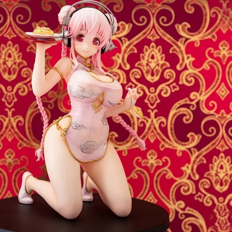 

18 Cm Anime Nitro Sexy Figure Super Sonico Emon Restaurant cheongsam PVC Action Figure Model Toys Collection Doll GiftS