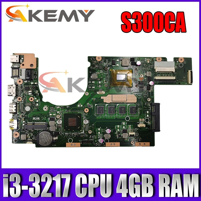 

S300CA i3-3217 CPU 4GB RAM материнская плата REV 2,0 для ASUS S300C S300CA S300 Материнская плата ноутбука 100% протестирована