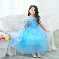 2022 cosplay belle princess dress girls dresses for beauty and the beast kids party clothing magic stick crown children costume