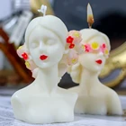 Форма Девочка с закрытым глазом, 3D форма ручной работы, сделай сам, повязка на глаза, силиконовые формы для изготовления мыла из смолы, домашний декор