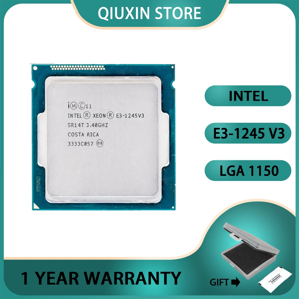 

Процессор Intel Xeon E3-1245 v3 E3 1245v3 E3 1245 v3, процессор 8 Мб, 84 Вт, 3,4 ГГц, четырехъядерный, восемь потоков, LGA 1150