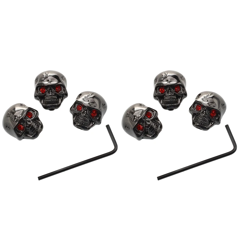 

6Pcs Electric Guitar Skull Head Volume Control Knobs---Black
