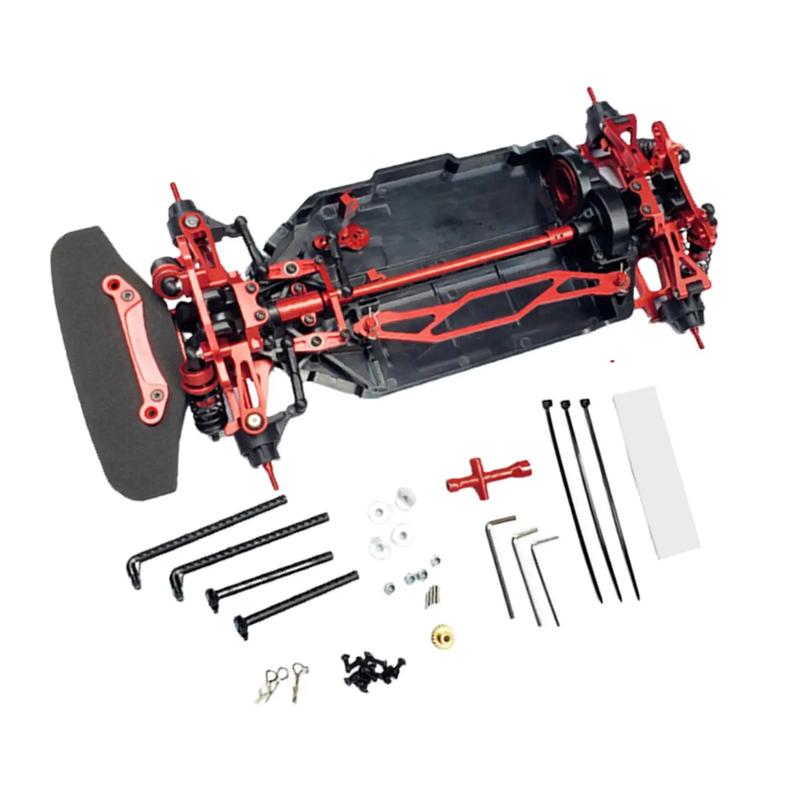 

Metal RC Body Chassis Replaces Accessories 4WD with Shock Absorbers Assembly Chassis Frame for DG02 RC Car Model DIY Accs Parts