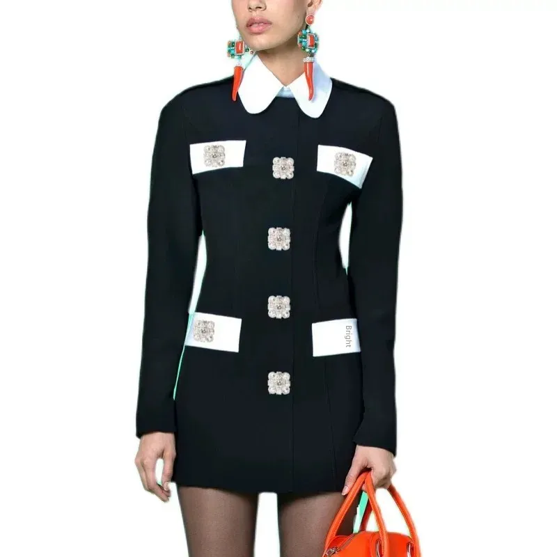 23-е зимнее парижское модное нишевое ювелирное платье с пряжкой роскошное