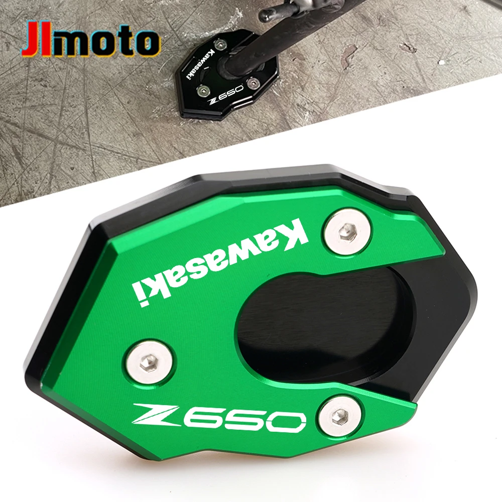 

With Logo Kawasaki and Z 650 Suitable For Kawasaki motorcycles Z650 2017-2021 All Year side support enlarged block parking aid